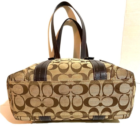 Coach Brown Signature print canvas Tote Bag - Picture 3 of 10